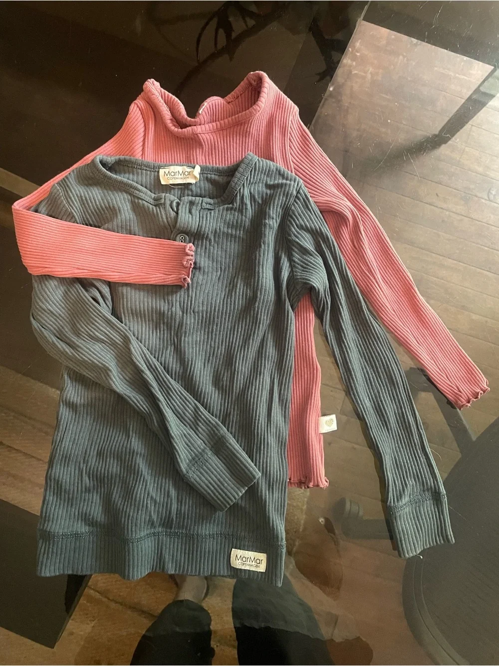 MarMar Copenhagen and PompDeLuxe Norge Ribbed Long-Sleeve Top Set of 2